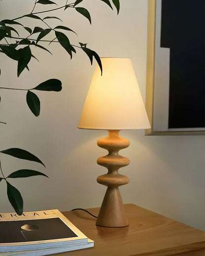 Stacked Timber Table Lamp