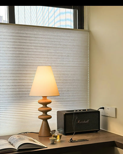 Stacked Timber Table Lamp