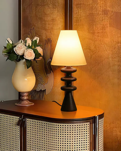 Stacked Timber Table Lamp