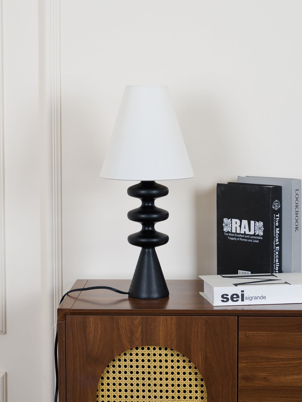 Stacked Timber Table Lamp