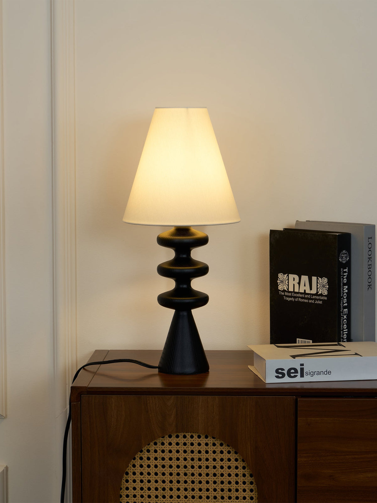 Stacked Timber Table Lamp