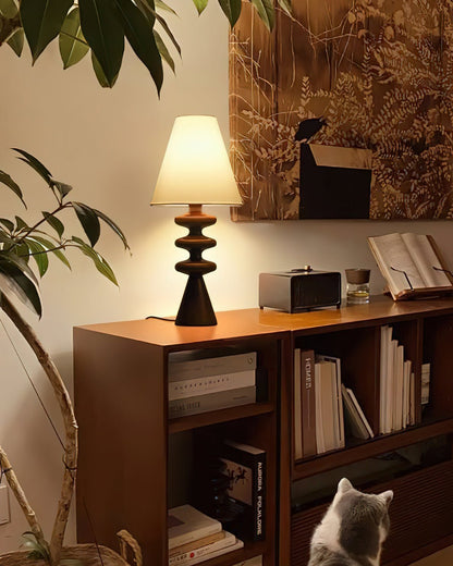 Stacked Timber Table Lamp