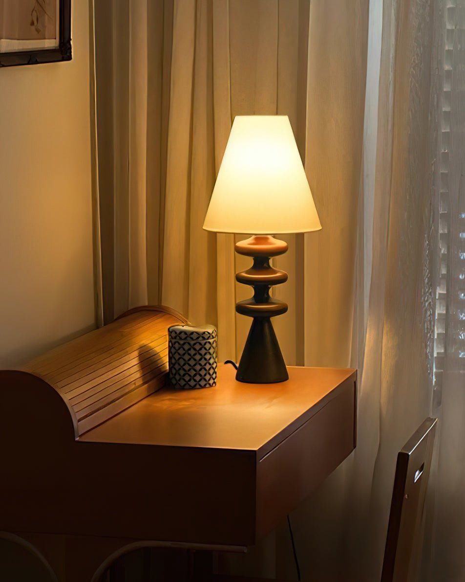 Stacked Timber Table Lamp