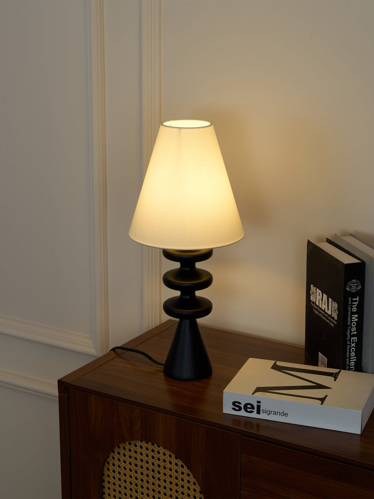 Stacked Timber Table Lamp