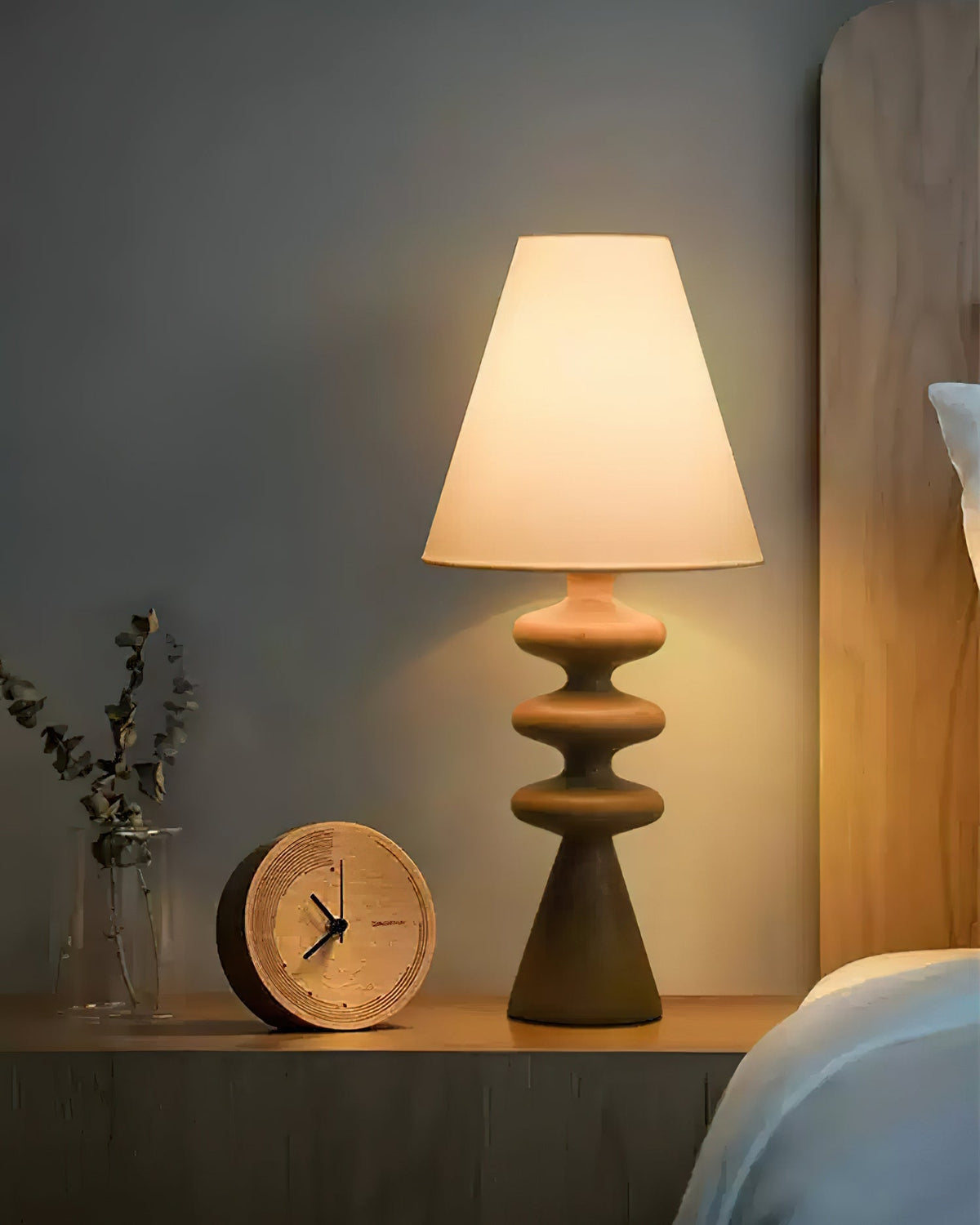 Stacked Timber Table Lamp