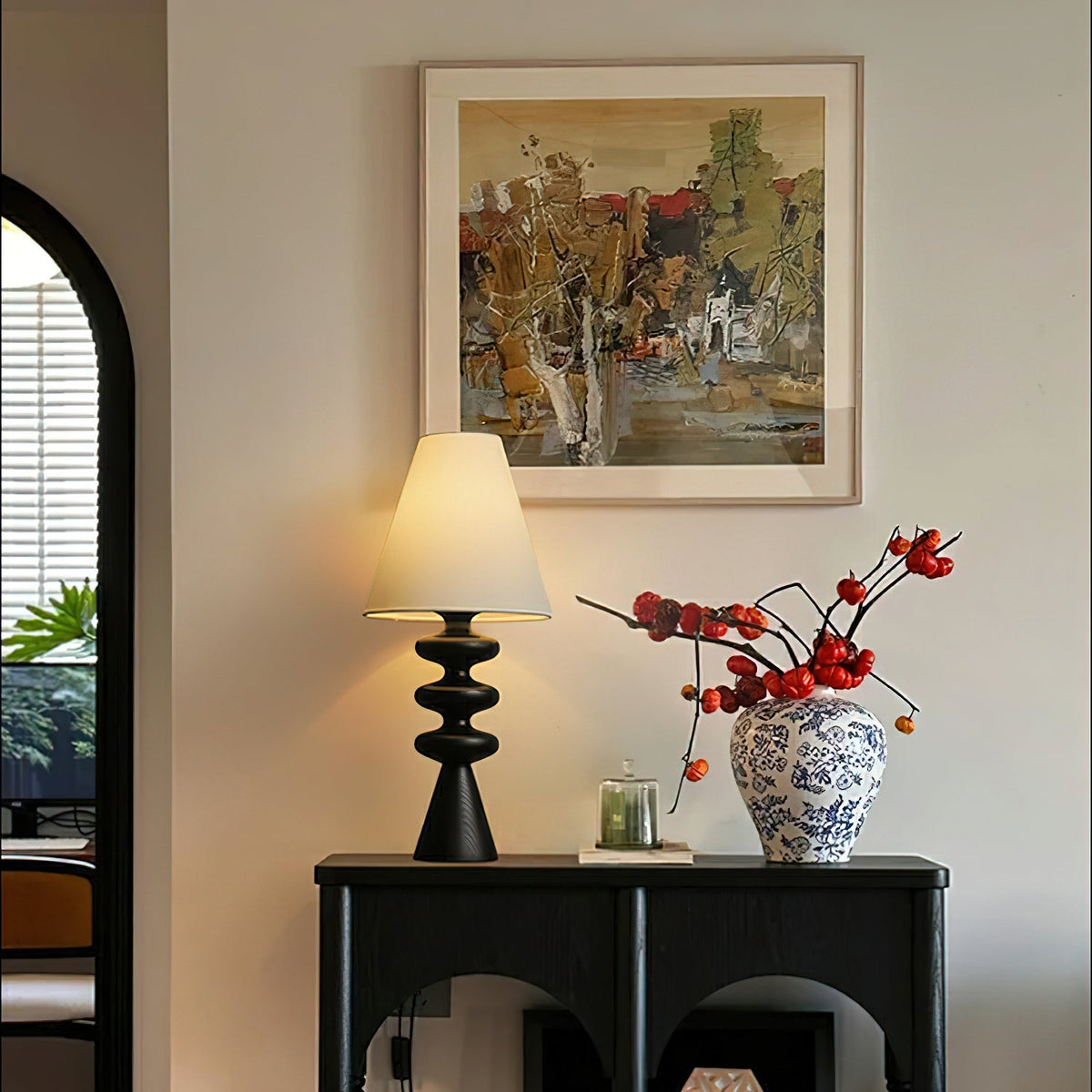 Stacked Timber Table Lamp