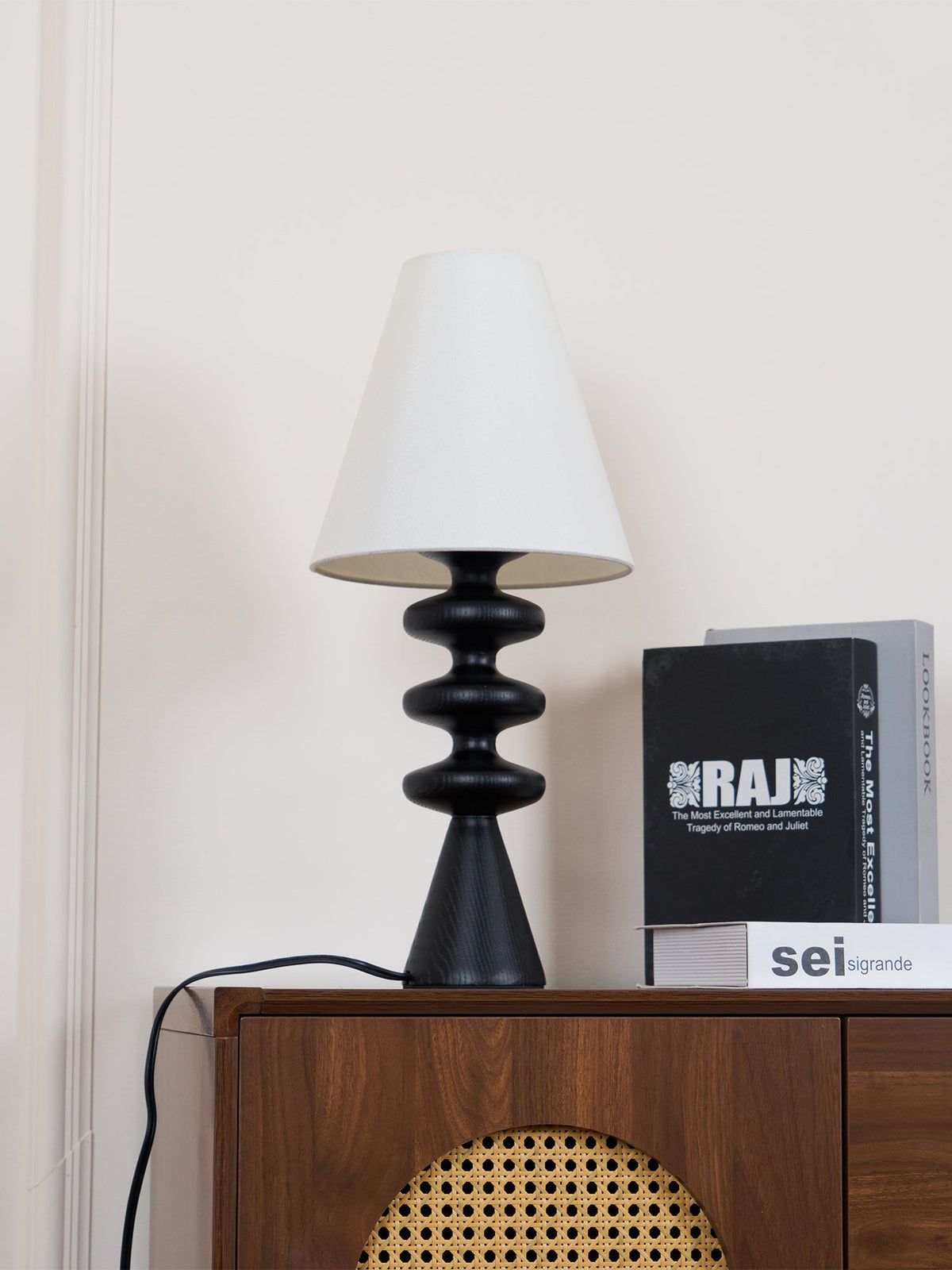 Stacked Timber Table Lamp