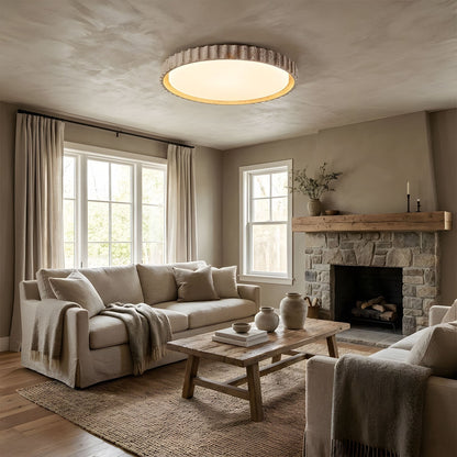 Reed Fluted Ceiling Light