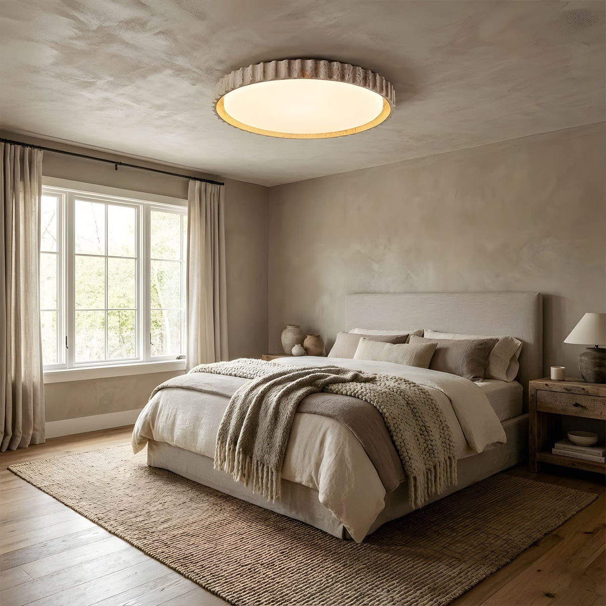 Reed Fluted Ceiling Light