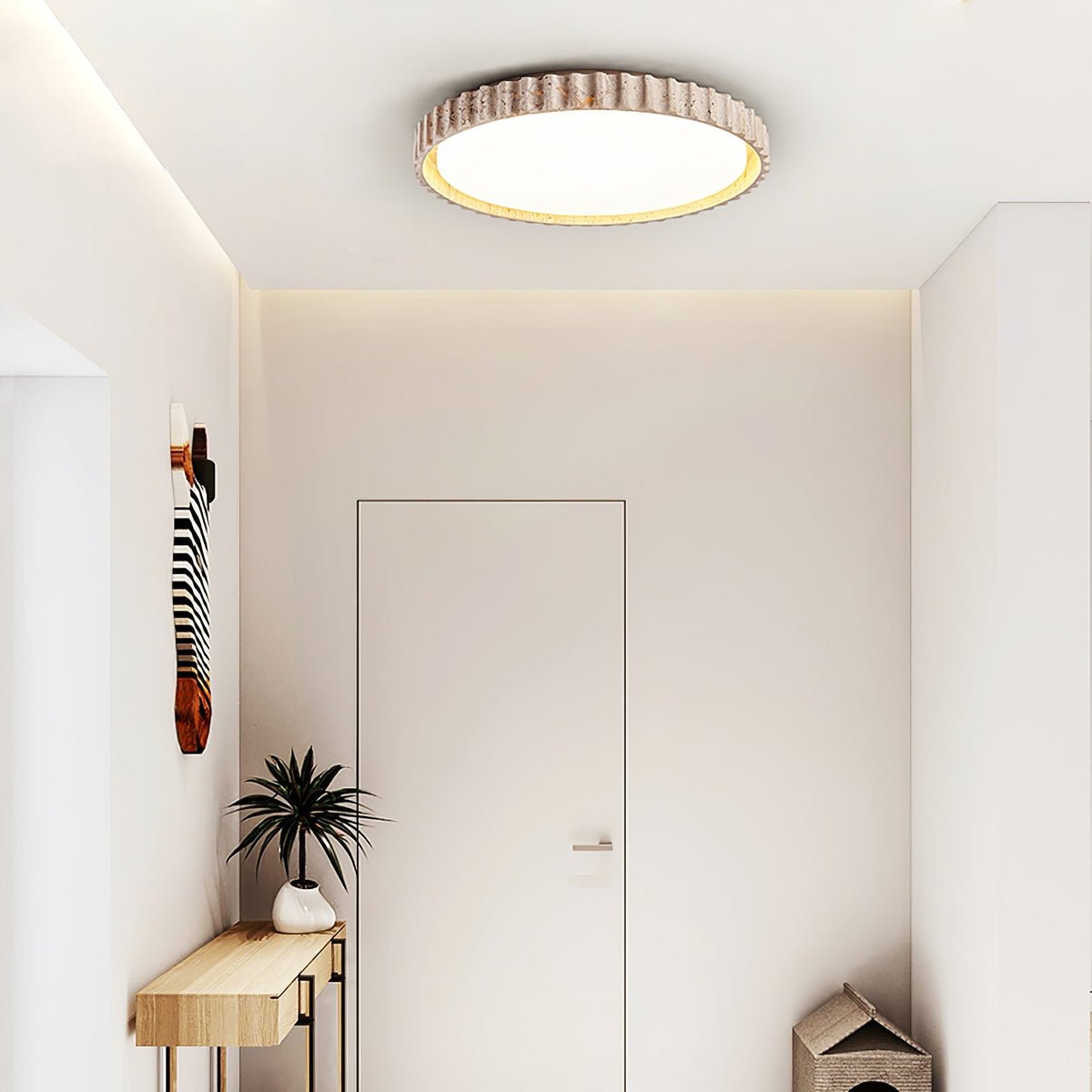 Reed Fluted Ceiling Light