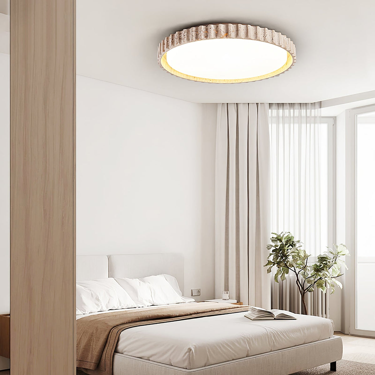 Reed Fluted Ceiling Light