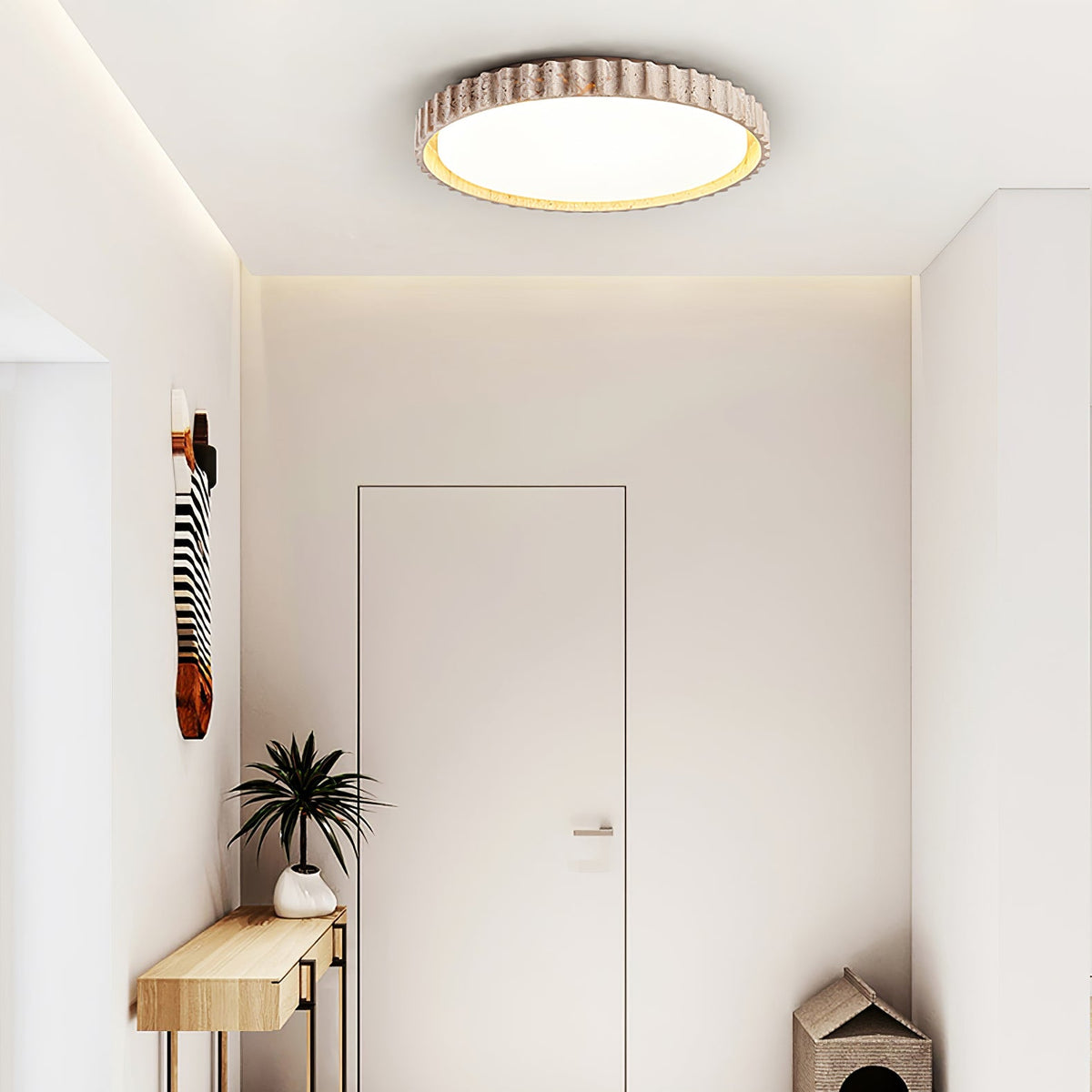 Reed Fluted Ceiling Light