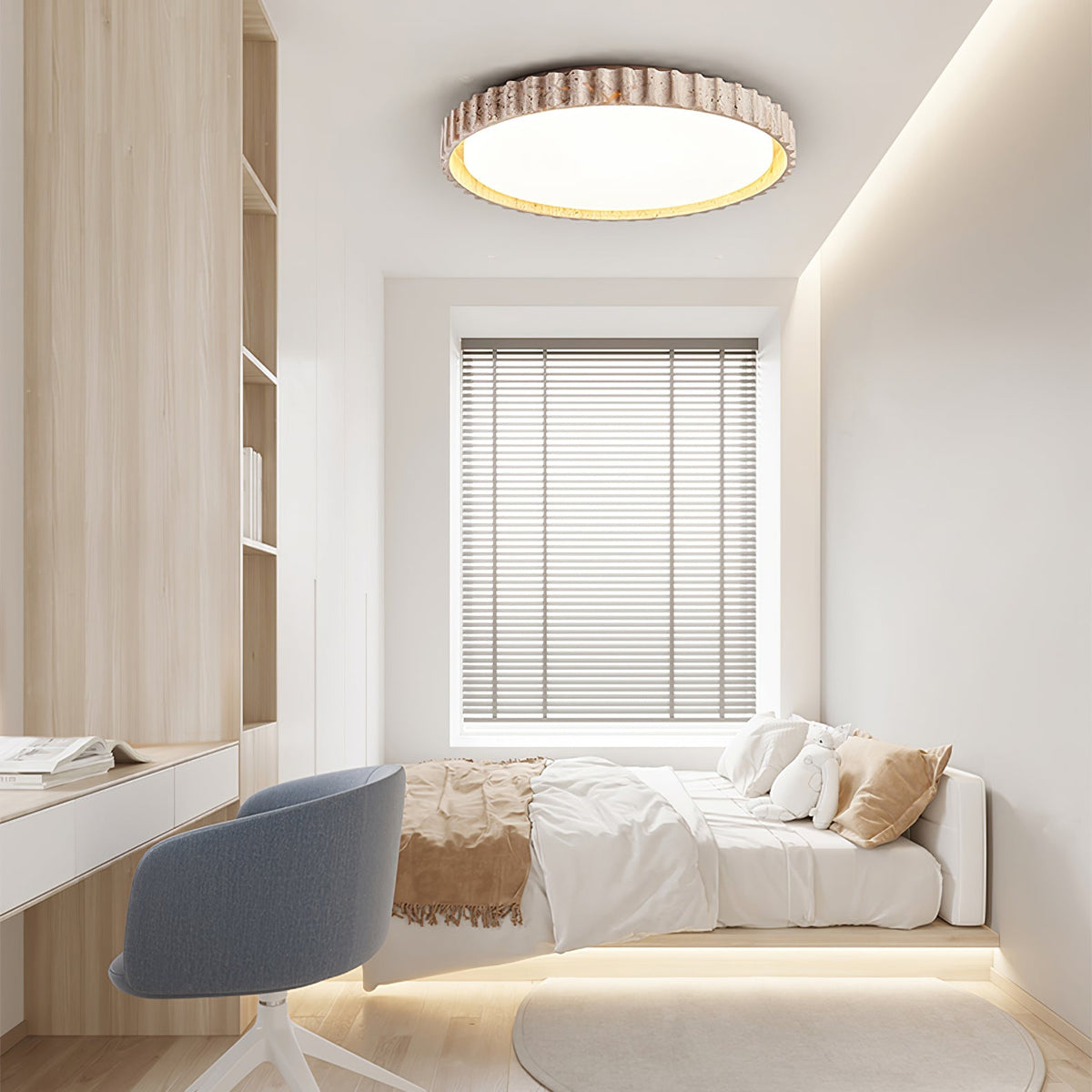 Reed Fluted Ceiling Light