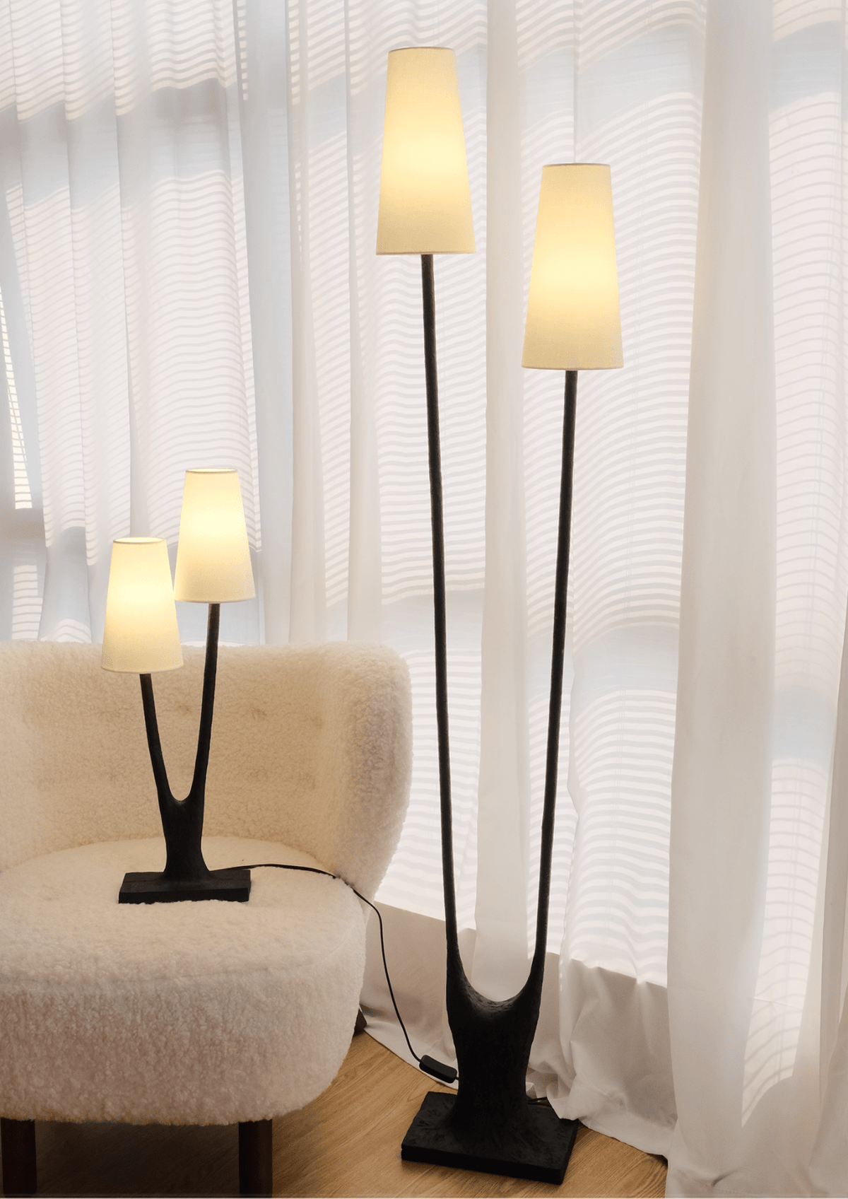Fork Form Floor Lamp