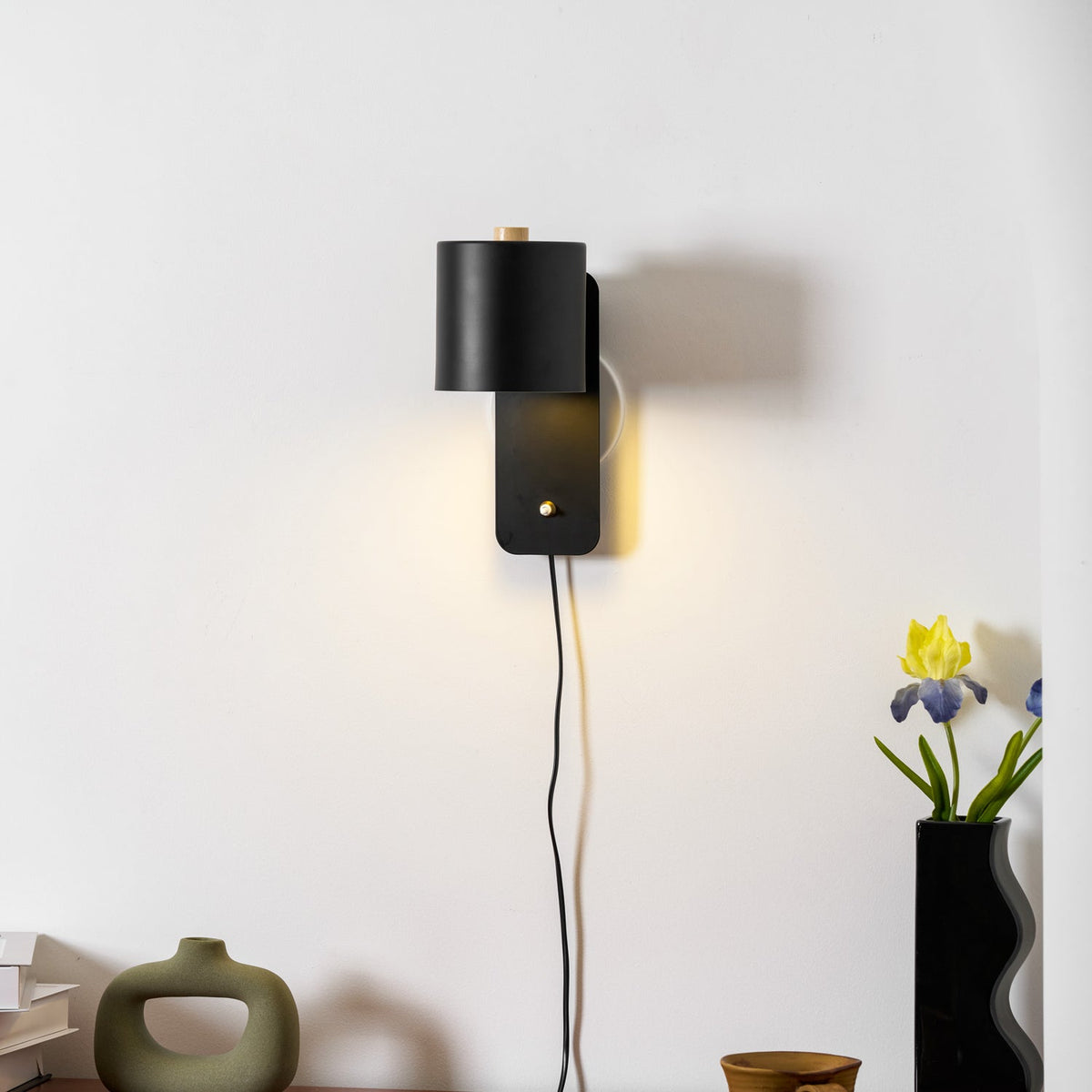 Pivot Cylinder Plug-in Wall Light