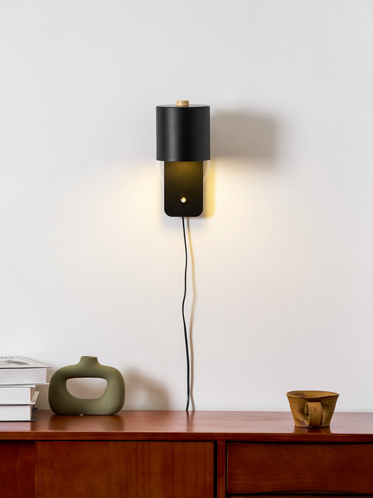 Pivot Cylinder Plug-in Wall Light