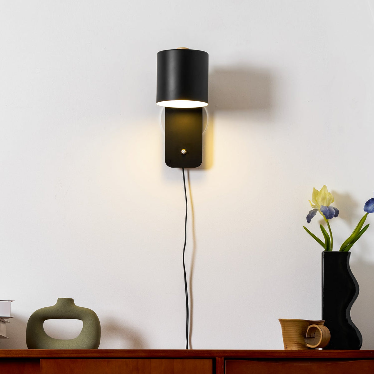 Pivot Cylinder Plug-in Wall Light