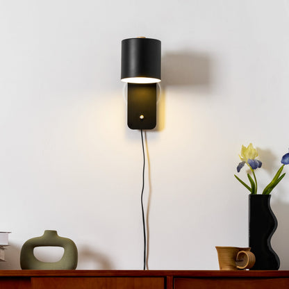 Pivot Cylinder Plug-in Wall Light