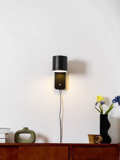 Pivot Cylinder Plug-in Wall Light