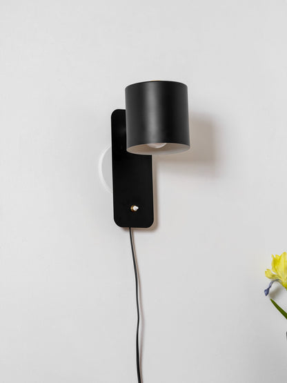 Pivot Cylinder Plug-in Wall Light