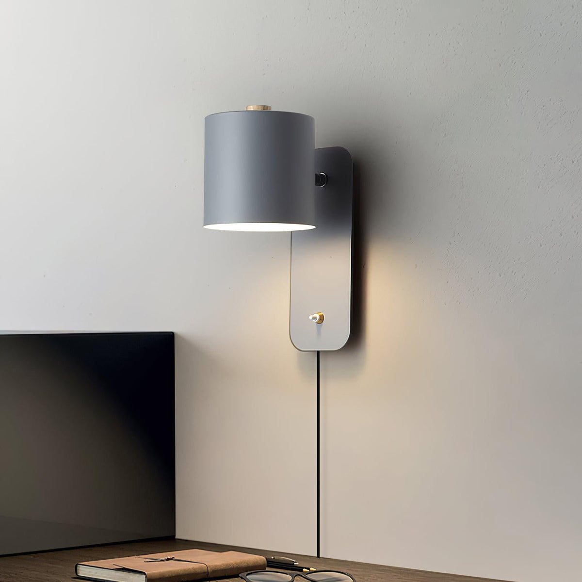 Pivot Cylinder Plug-in Wall Light