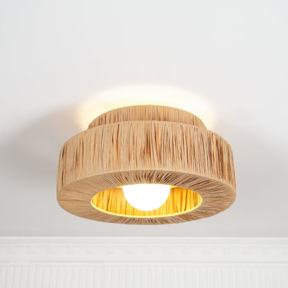 Woven Drum Ceiling Light