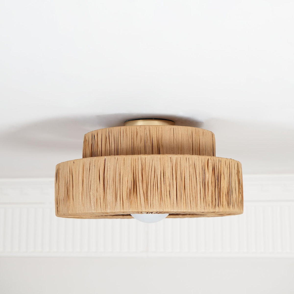 Woven Drum Ceiling Light