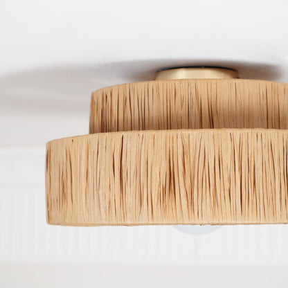 Woven Drum Ceiling Light