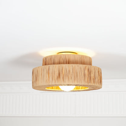 Woven Drum Ceiling Light