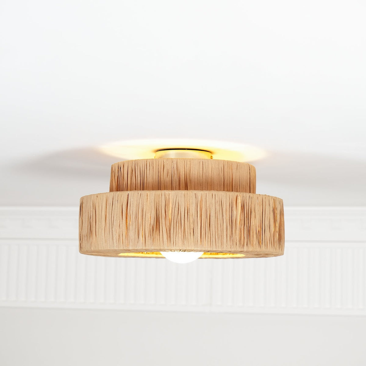 Woven Drum Ceiling Light