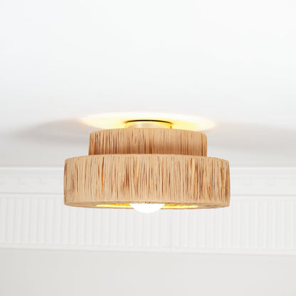 Woven Drum Ceiling Light