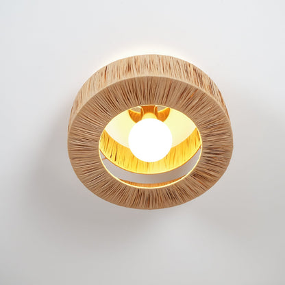 Woven Drum Ceiling Light