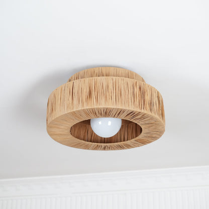 Woven Drum Ceiling Light