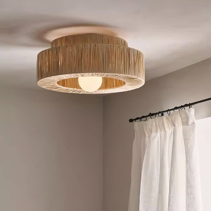 Woven Drum Ceiling Light
