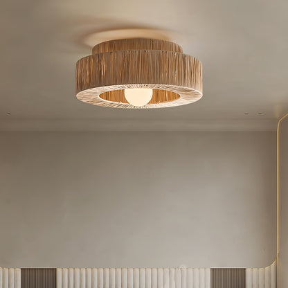 Woven Drum Ceiling Light