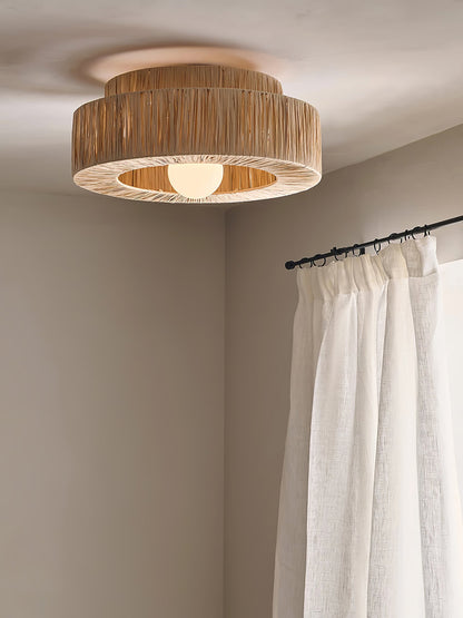 Woven Drum Ceiling Light