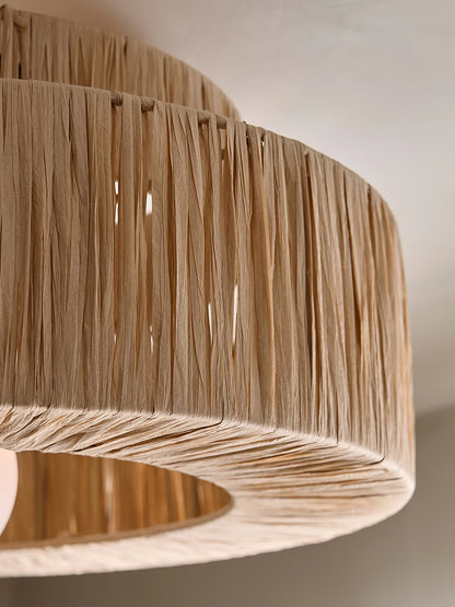 Woven Drum Ceiling Light