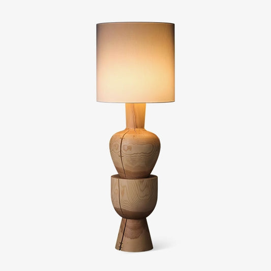 Stacked Timber Floor Lamp