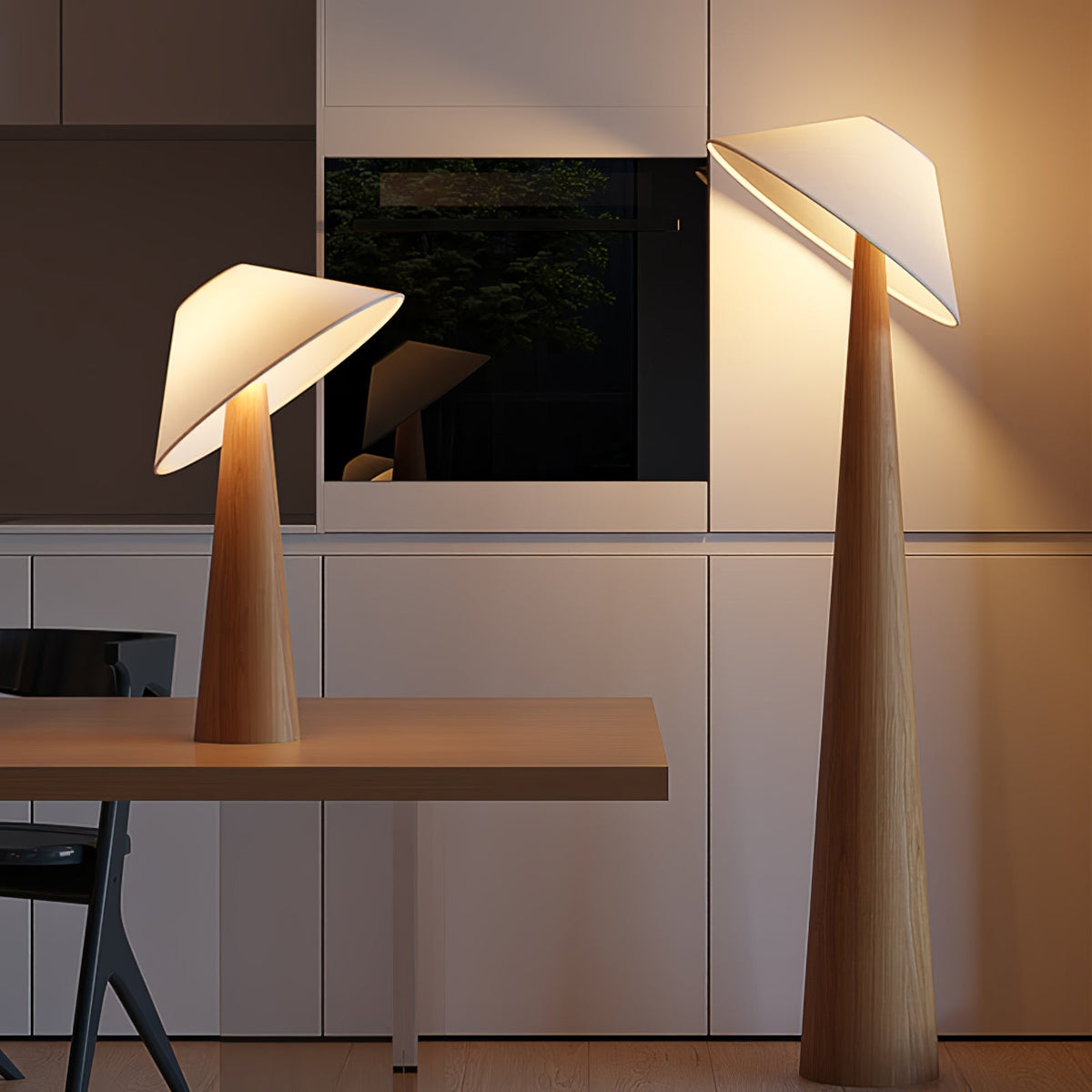 Tilt Timber Floor Lamp