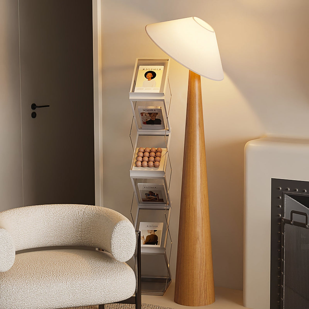 Tilt Timber Floor Lamp