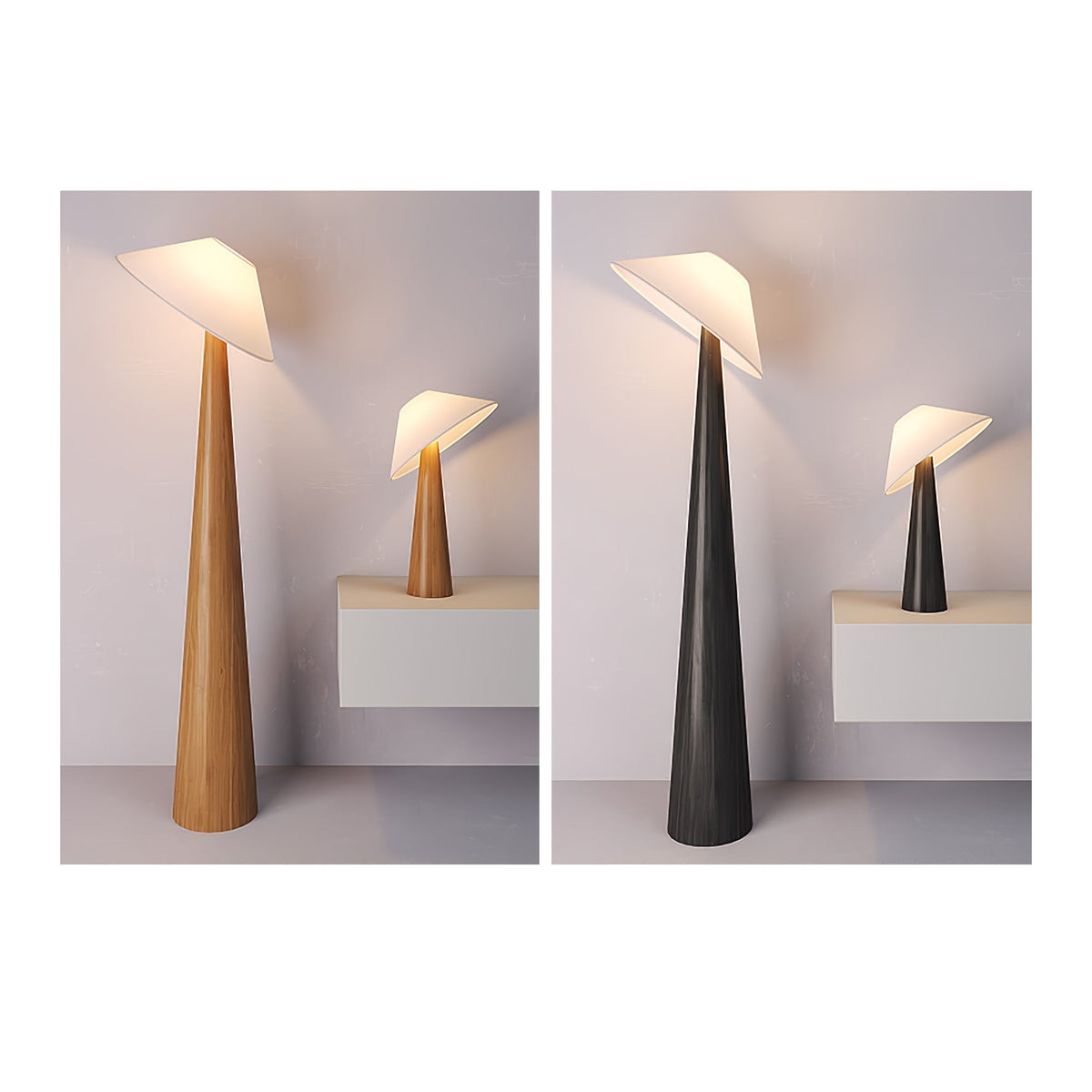 Tilt Timber Floor Lamp