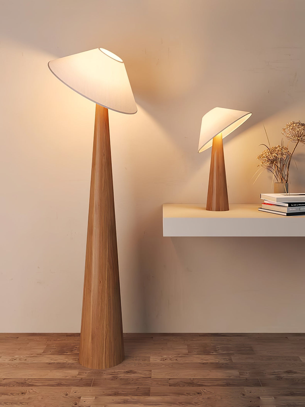 Tilt Timber Floor Lamp