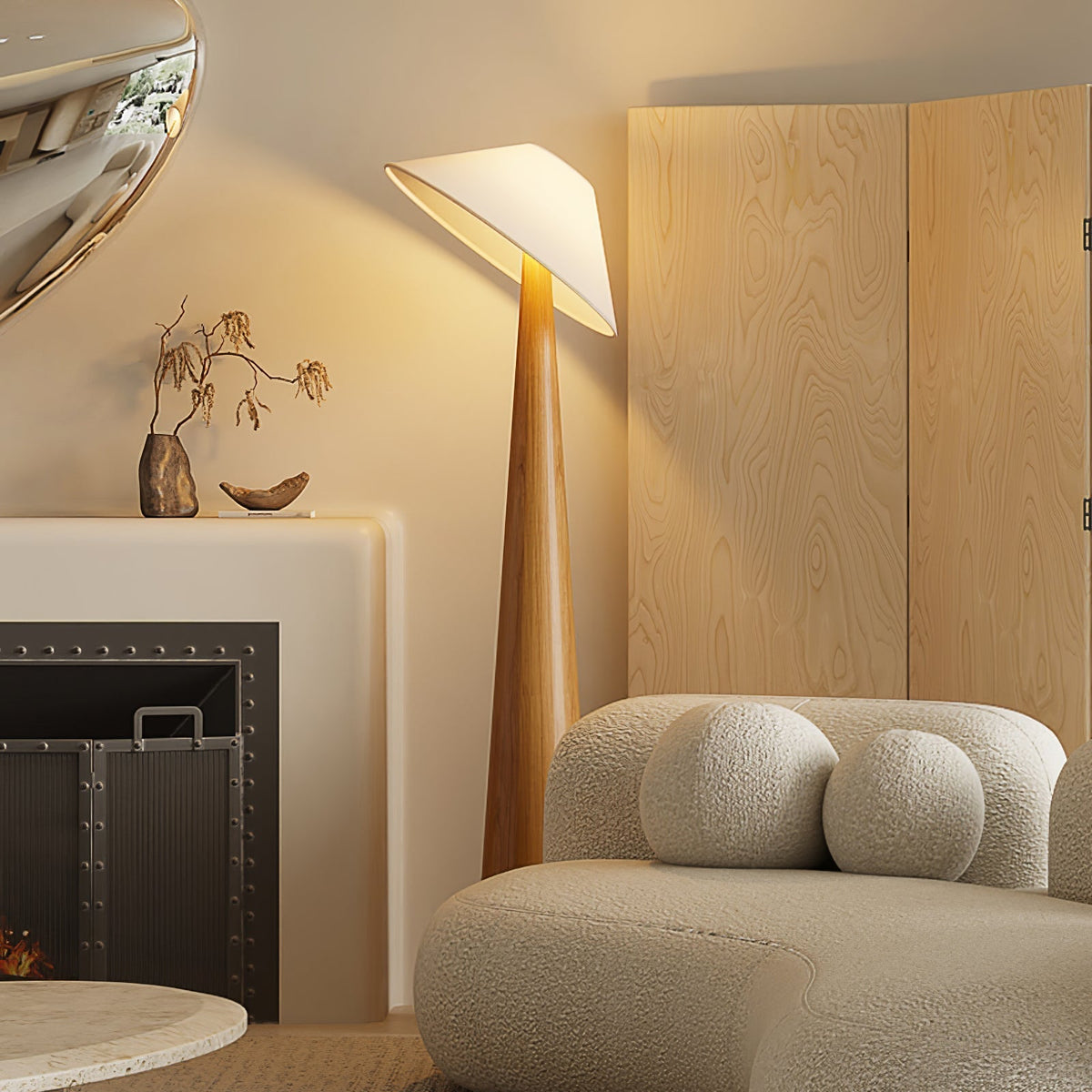 Tilt Timber Floor Lamp