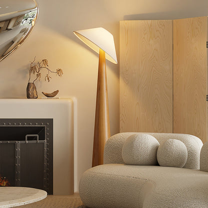 Tilt Timber Floor Lamp