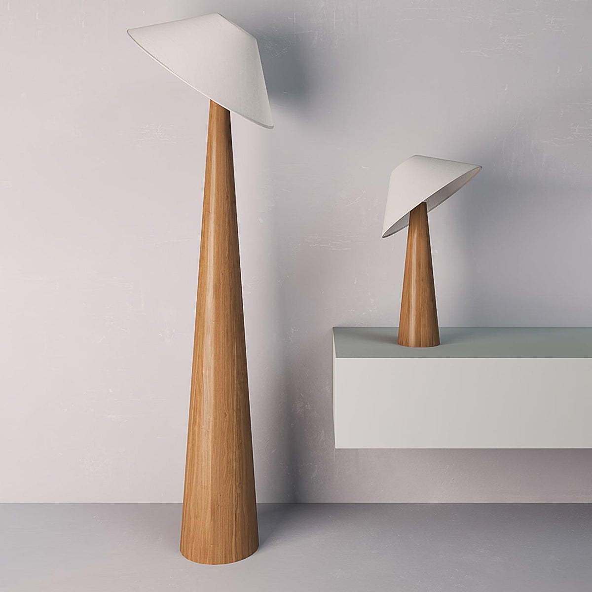 Tilt Timber Floor Lamp