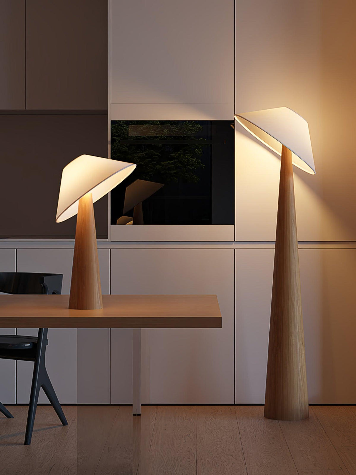 Tilt Timber Floor Lamp