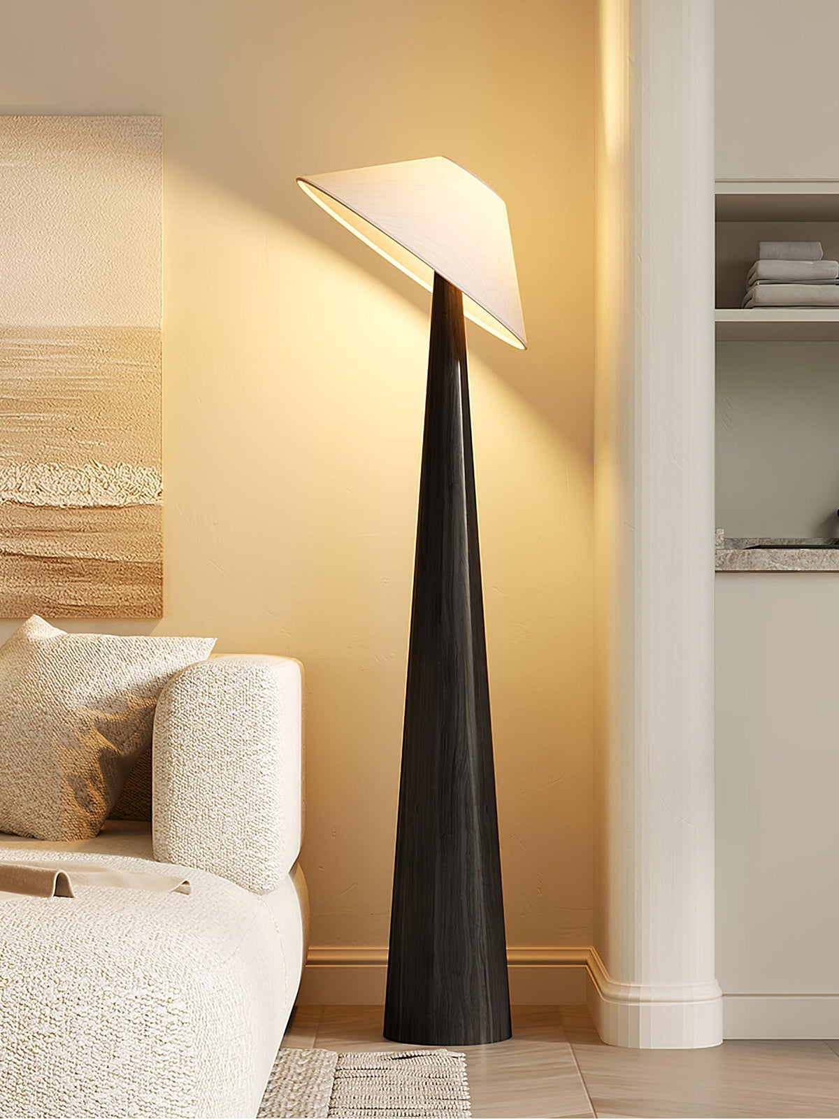 Tilt Timber Floor Lamp
