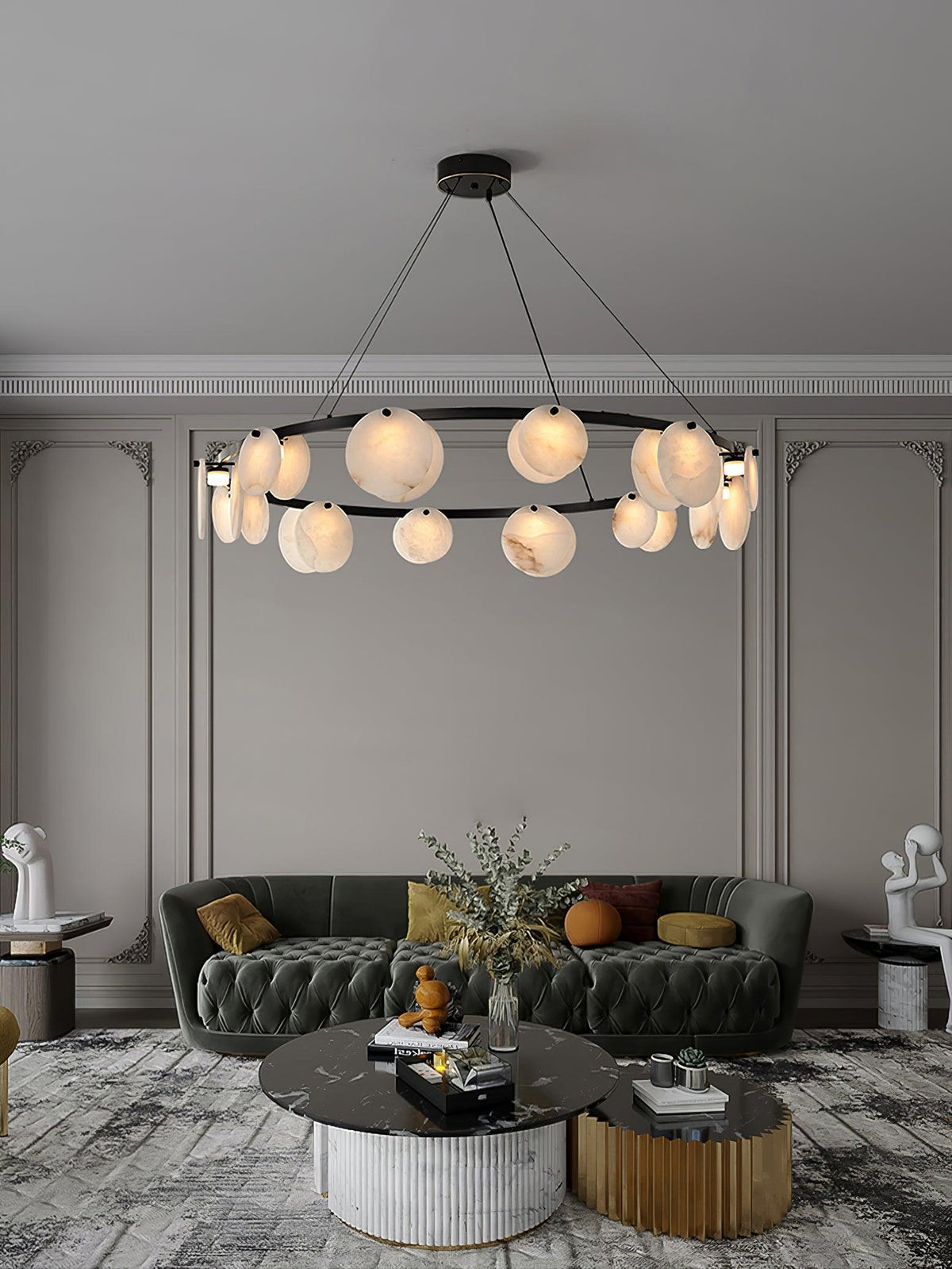 Orbit Stone Chandelier