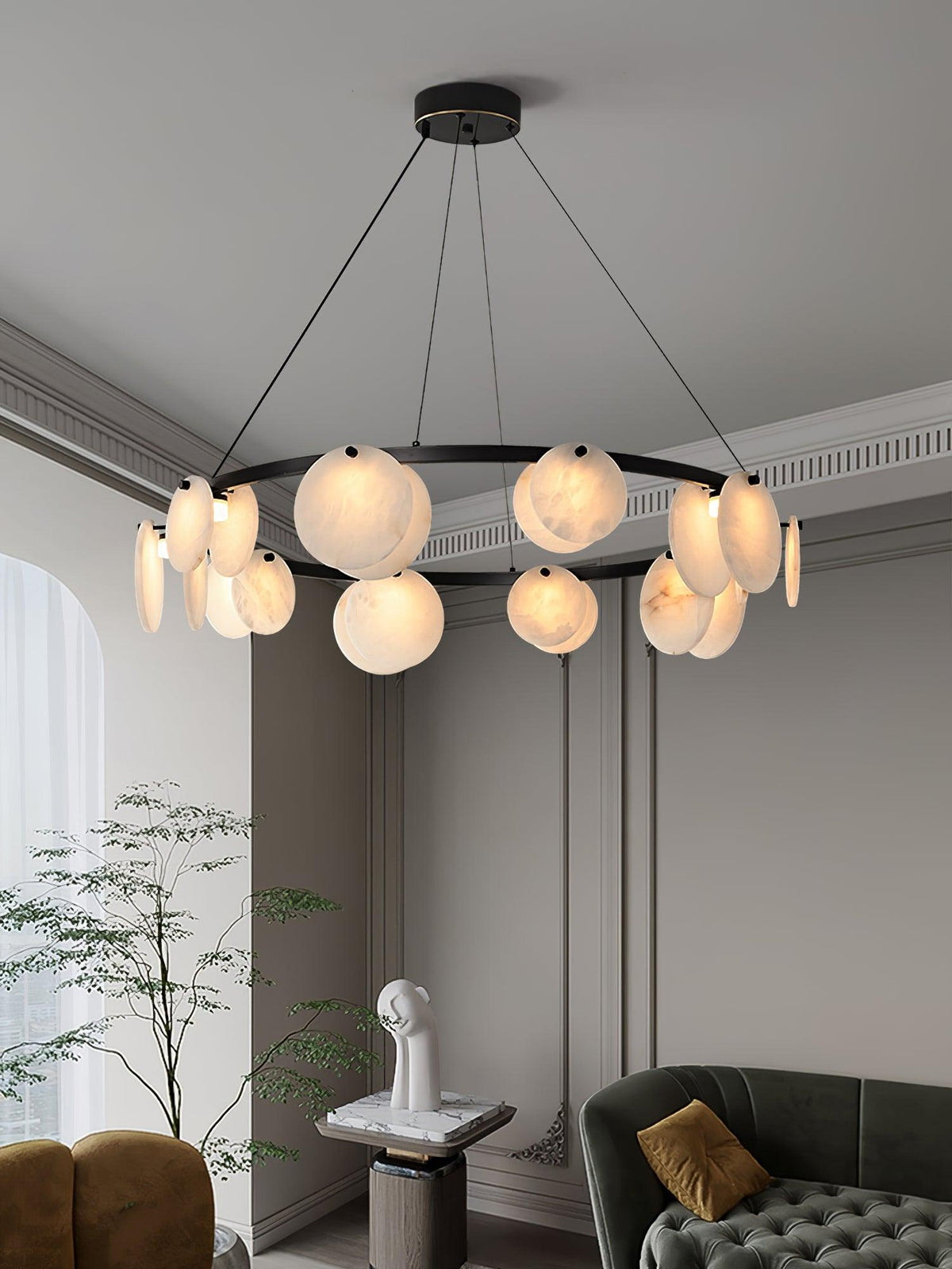 Orbit Stone Chandelier