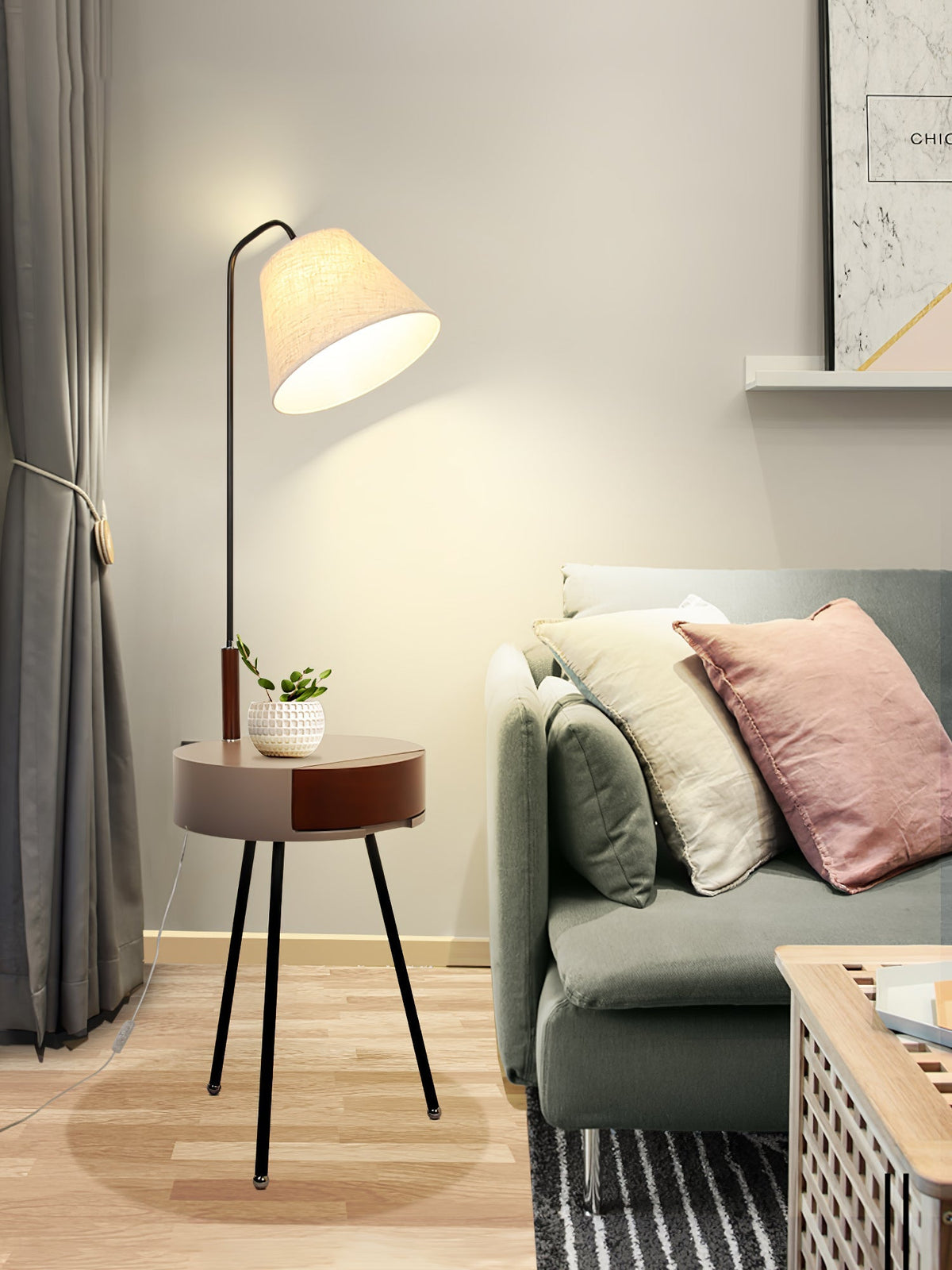Perch Shelf Floor Lamp